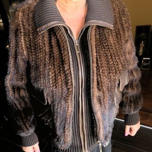 knitted mink jacket.